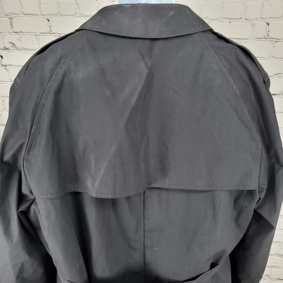 Defense Logistics Agency Garrison All Weather Navy Belted Trench Army Coat 48R - Picture 8 of 13